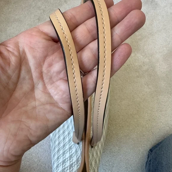 Kate Spade Gray White and Tan Patterned Tote Bag Purse - Picture 4 of 10